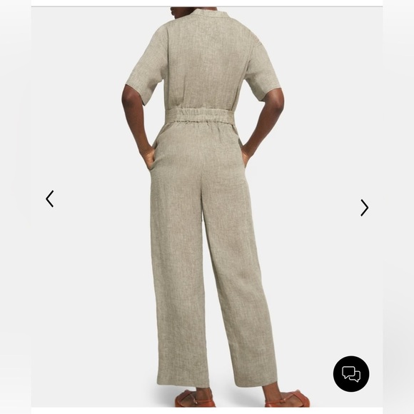 Theory Patch-Pocket Jumpsuit in Hemp. Size 00 color - willow melange - Picture 3 of 14
